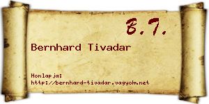 Bernhard Tivadar névjegykártya